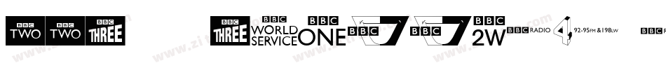 BBC TV Channel Logos字体转换